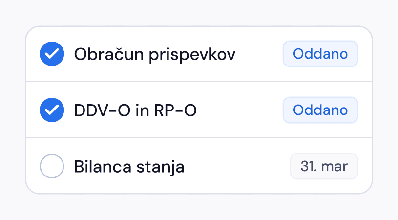 Obrazci so oddani pravočasno
